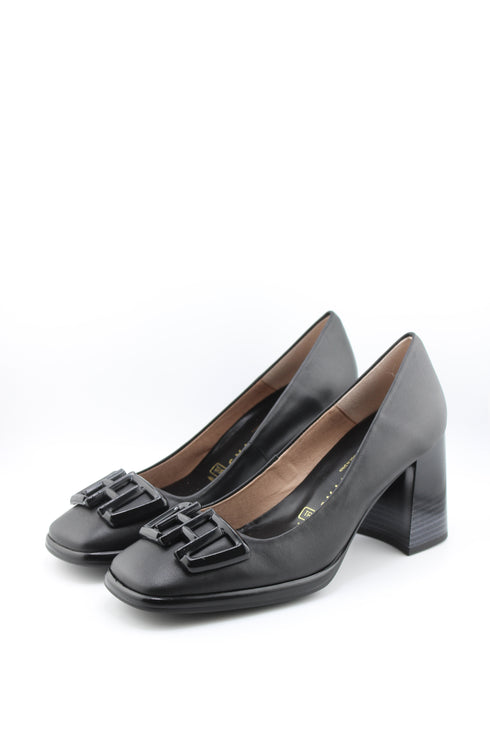 Hispanitas Block Heel Leather Court Shoes